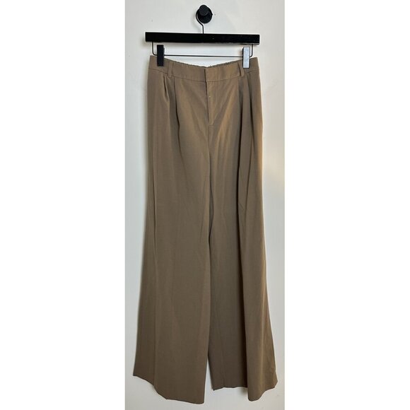 OPEN EDIT Nordstrom Relaxed Waist Wide Leg Trousers in Brown Caribou Size Small - Picture 3 of 11
